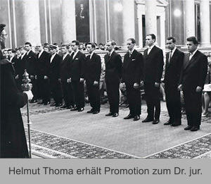 Helmut Thoma erhält Promotion zum Dr. jur.